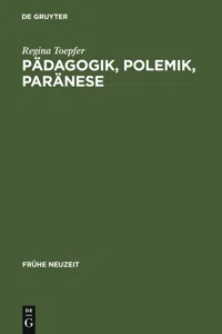 Pädagogik, Polemik, Paränese_cover