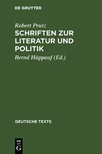 Schriften zur Literatur und Politik_cover