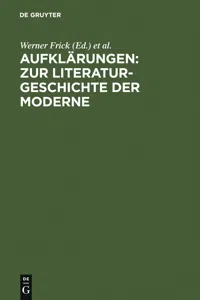 Aufklärungen: Zur Literaturgeschichte der Moderne_cover