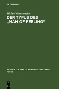 Der Typus des "man of feeling"_cover