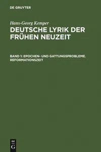 Epochen- und Gattungsprobleme. Reformationszeit_cover