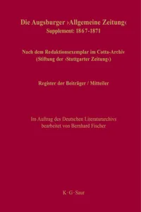 Register der Beiträger / Mitteiler_cover