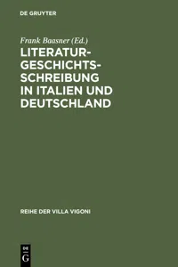 Literaturgeschichtsschreibung in Italien und Deutschland_cover