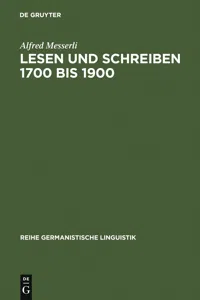 Lesen und Schreiben 1700 bis 1900_cover