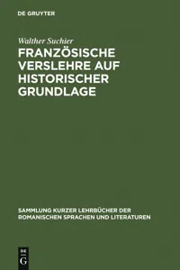 Französische Verslehre auf historischer Grundlage_cover