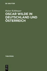 Oscar Wilde in Deutschland und Österreich_cover