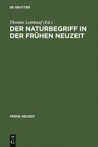 Der Naturbegriff in der Frühen Neuzeit_cover