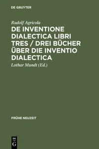 De inventione dialectica libri tres / Drei Bücher über die Inventio dialectica_cover