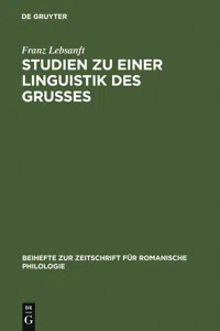 Studien zu einer Linguistik des Grußes_cover