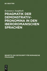 Pragmatik der Demonstrativpronomina in den iberoromanischen Sprachen_cover