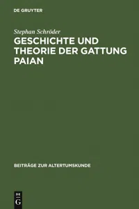 Geschichte und Theorie der Gattung Paian_cover