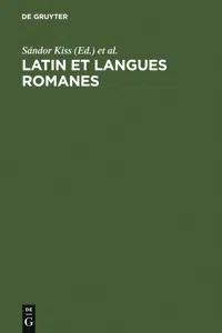 Latin et langues romanes_cover