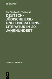 Deutsch-jüdische Exil- und Emigrationsliteratur im 20. Jahrhundert_cover