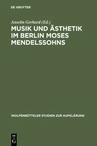 Musik und Ästhetik im Berlin Moses Mendelssohns_cover