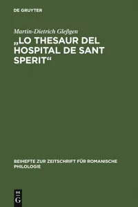 "Lo Thesaur del Hospital de Sant Sperit"_cover