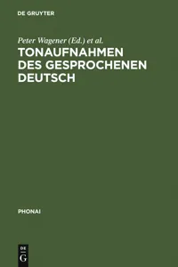 Tonaufnahmen des gesprochenen Deutsch_cover