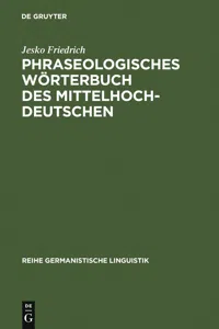 Phraseologisches Wörterbuch des Mittelhochdeutschen_cover