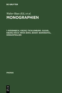 Riesenbeck, Kr[eis] Tecklenburg. Gleuel, Kr[eis] Köln. Kriva Bara, Banat. Barossatal, Südaustralien_cover