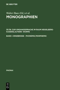 Zur Umgangssprache im Raum Heidelberg-Kaiserslautern- Worms_cover