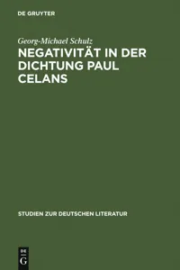 Negativität in der Dichtung Paul Celans_cover