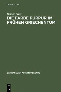 Die Farbe Purpur im frühen Griechentum_cover