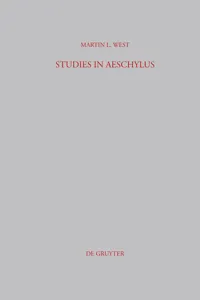 Studies in Aeschylus_cover