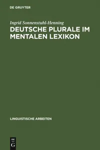 Deutsche Plurale im mentalen Lexikon_cover