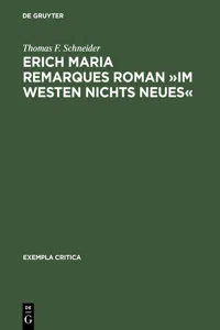 Erich Maria Remarques Roman »Im Westen nichts Neues«_cover