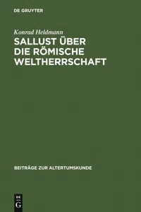 Sallust über die römische Weltherrschaft_cover