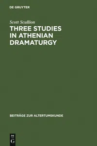 Three Studies in Athenian Dramaturgy_cover