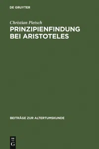 Prinzipienfindung bei Aristoteles_cover