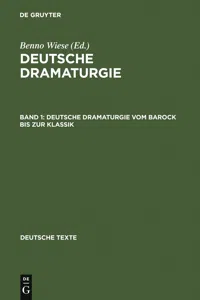 Deutsche Dramaturgie vom Barock bis zur Klassik_cover