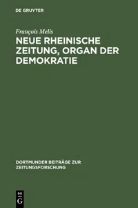 Neue Rheinische Zeitung, Organ der Demokratie_cover