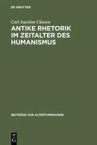 Antike Rhetorik im Zeitalter des Humanismus_cover