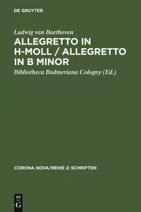 Allegretto in h-Moll / Allegretto in B minor_cover