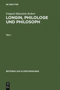 Longin, Philologe und Philosoph_cover