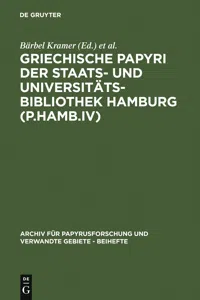 Griechische Papyri der Staats- und Universitätsbibliothek Hamburg_cover