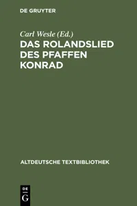 Das Rolandslied des Pfaffen Konrad_cover