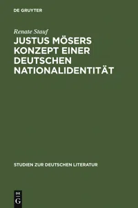 Justus Mösers Konzept einer deutschen Nationalidentität_cover