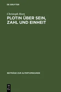 Plotin über Sein, Zahl und Einheit_cover