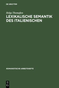 Lexikalische Semantik des Italienischen_cover