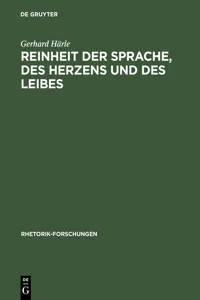 Reinheit der Sprache, des Herzens und des Leibes_cover