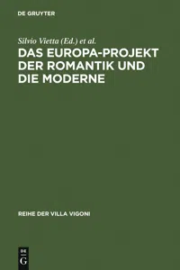 Das Europa-Projekt der Romantik und die Moderne_cover