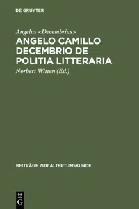 Angelo Camillo Decembrio De politia litteraria_cover