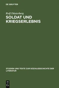 Soldat und Kriegserlebnis_cover