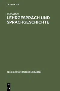 Lehrgespräch und Sprachgeschichte_cover