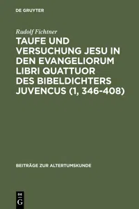 Taufe und Versuchung Jesu in den Evangeliorum libri quattuor des Bibeldichters Juvencus_cover