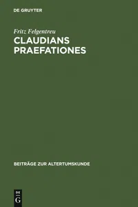 Claudians praefationes_cover