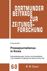 Pressejournalismus in Korea_cover