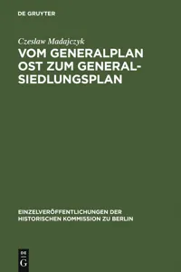 Vom Generalplan Ost zum Generalsiedlungsplan_cover